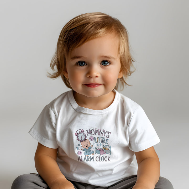 "Mommy's little alarm clock" Baby Short Sleeve T-Shirt