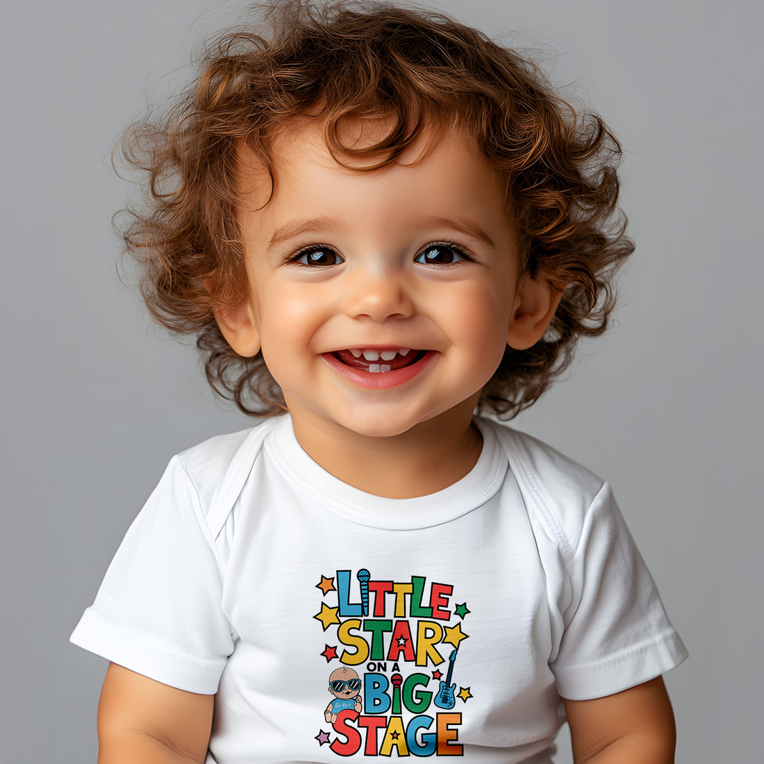 "Little star on a big stage" Infant Fine Jersey Tee