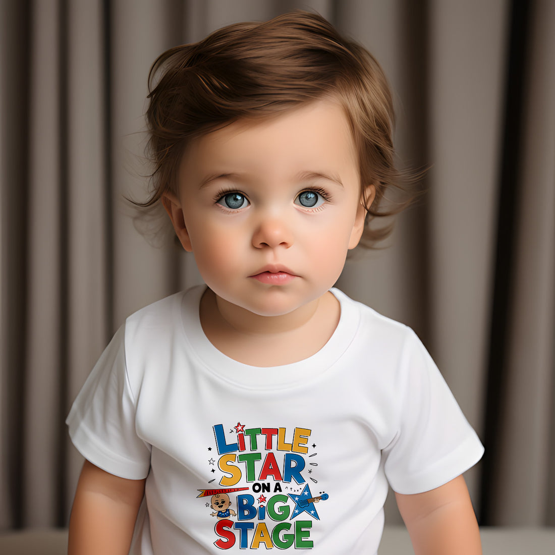 "Little star on a big stage" Infant Fine Jersey Tee