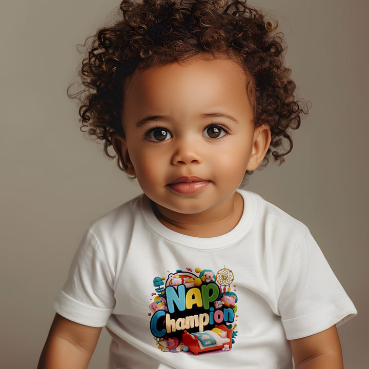 "Nap champion" Baby Short Sleeve T-Shirt