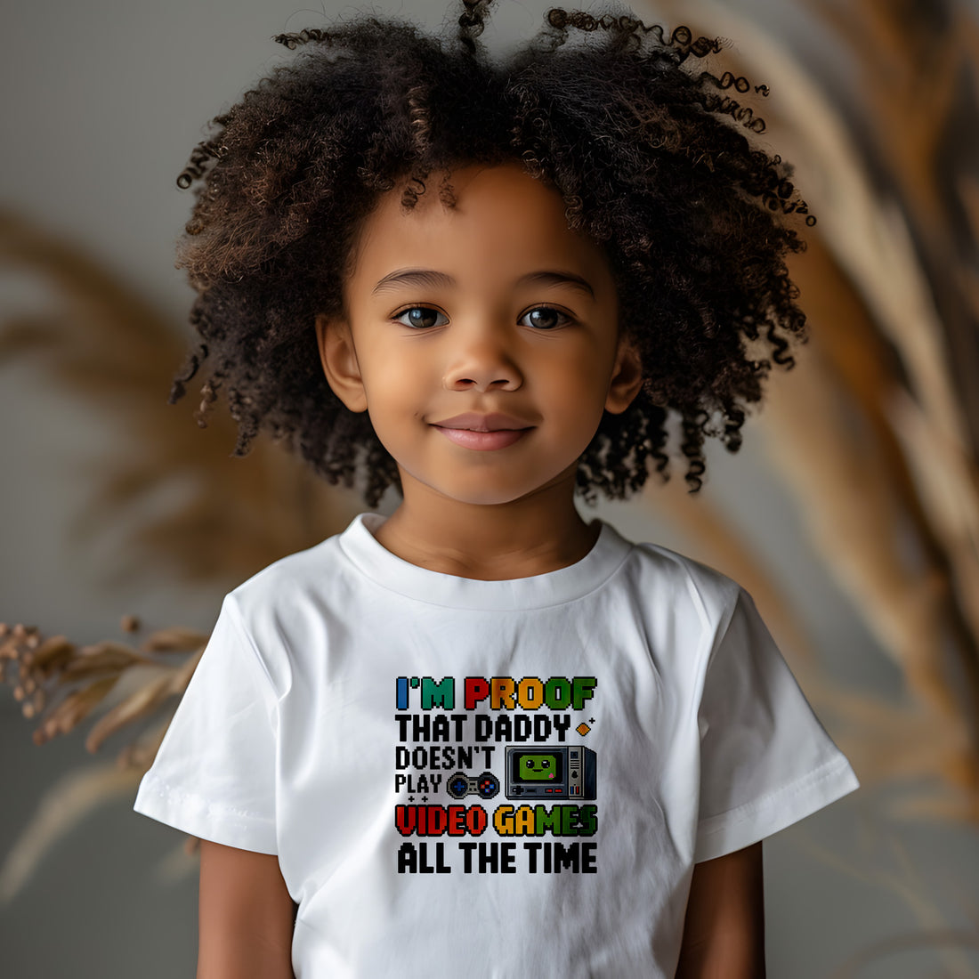 "I'm proof that daddy doesn't play video games all the time" Infant Fine Jersey Tee