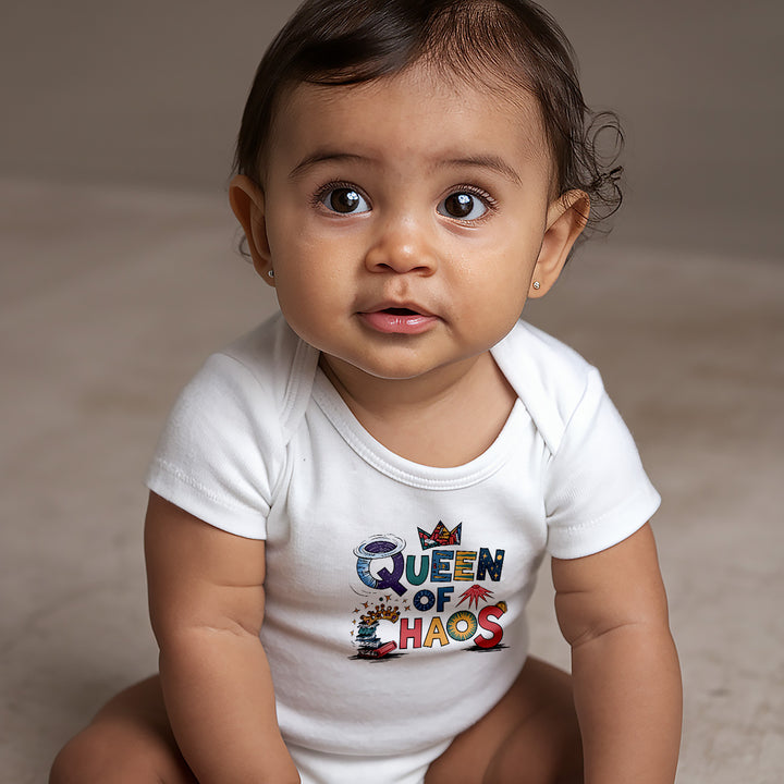 "Queen of chaos" Baby Organic Short Sleeve Bodysuit