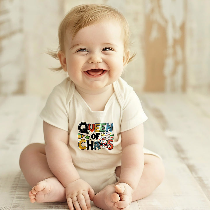 "Queen of chaos" Baby Organic Short Sleeve Bodysuit