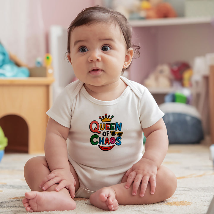 "Queen of chaos" Baby Organic Short Sleeve Bodysuit