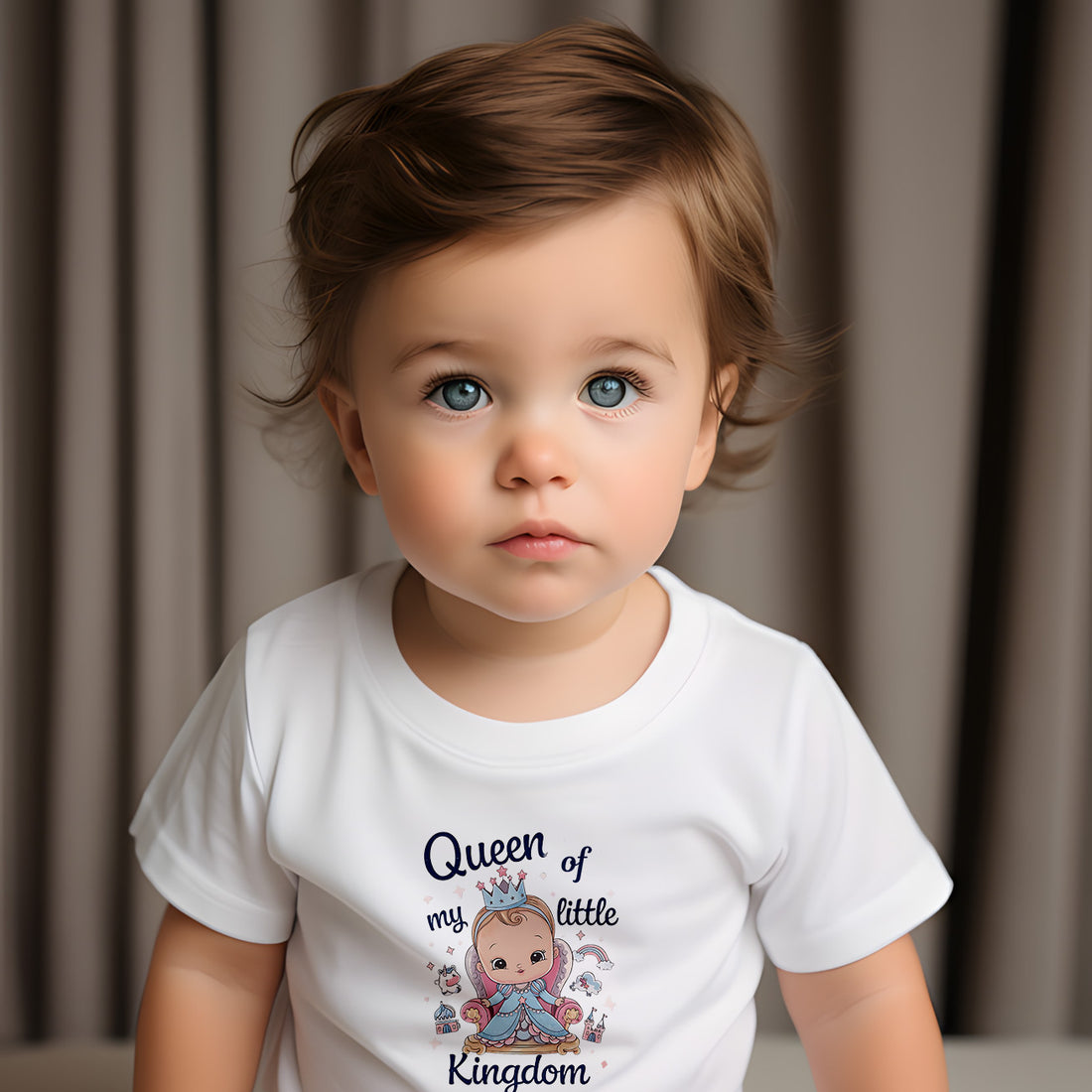 "Queen of my little kingdom" Baby Short Sleeve T-Shirt