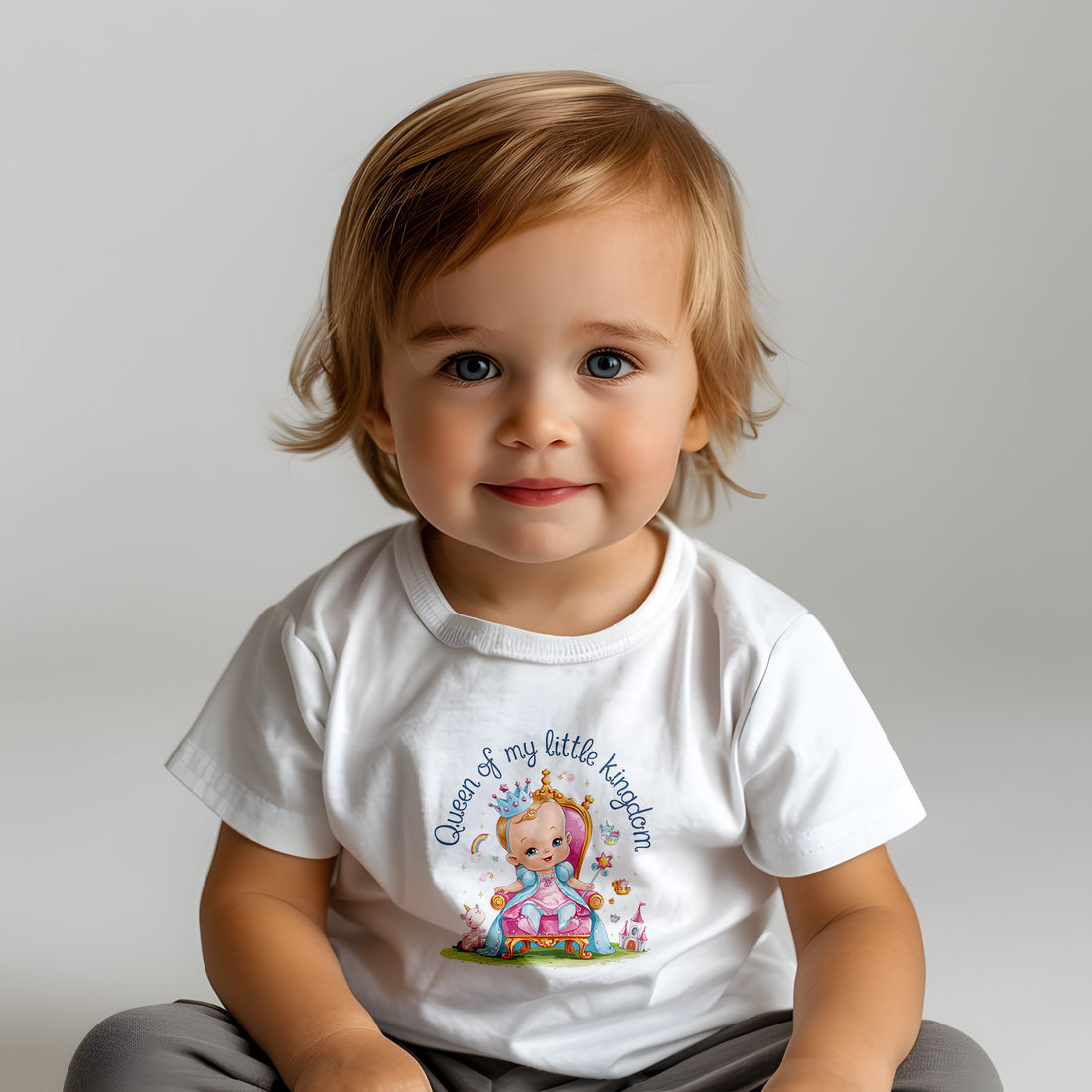 "Queen of my little kingdom" Baby Short Sleeve T-Shirt