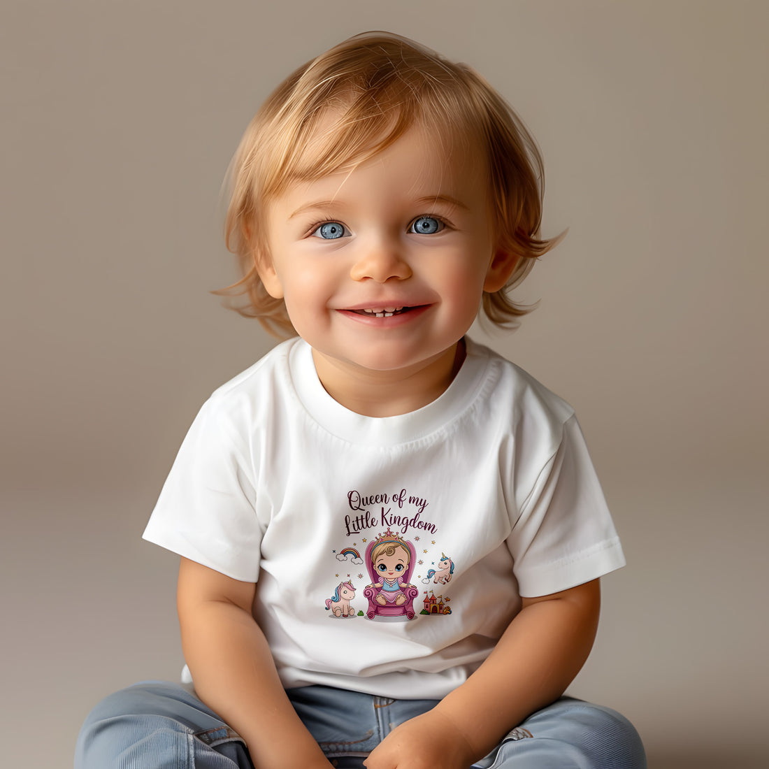 "Queen of my little kingdom" Baby Short Sleeve T-Shirt