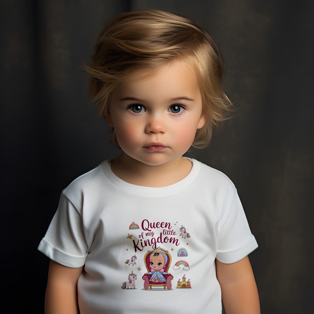 "Queen of my little kingdom" Baby Short Sleeve T-Shirt