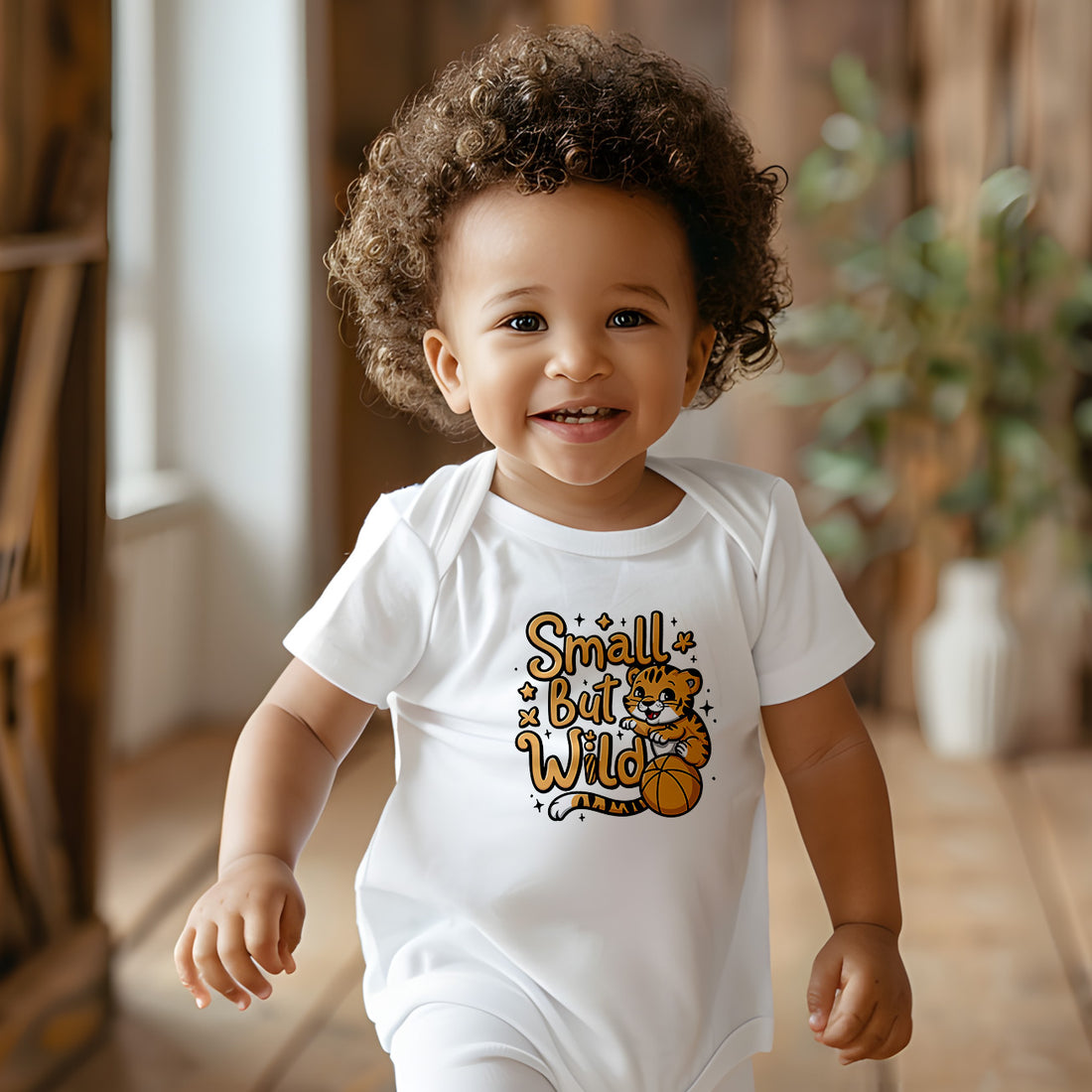 "Small but wild" Infant Baby Rib Bodysuit