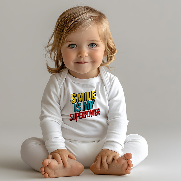 "Smile is my superpower" Infant Long Sleeve Bodysuit